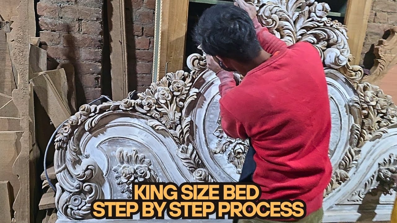 FULL PROCESS HOW WE MAKE KING SIZE BED IMPRESSION ART STORE | SAHARANPUR FURNITURE