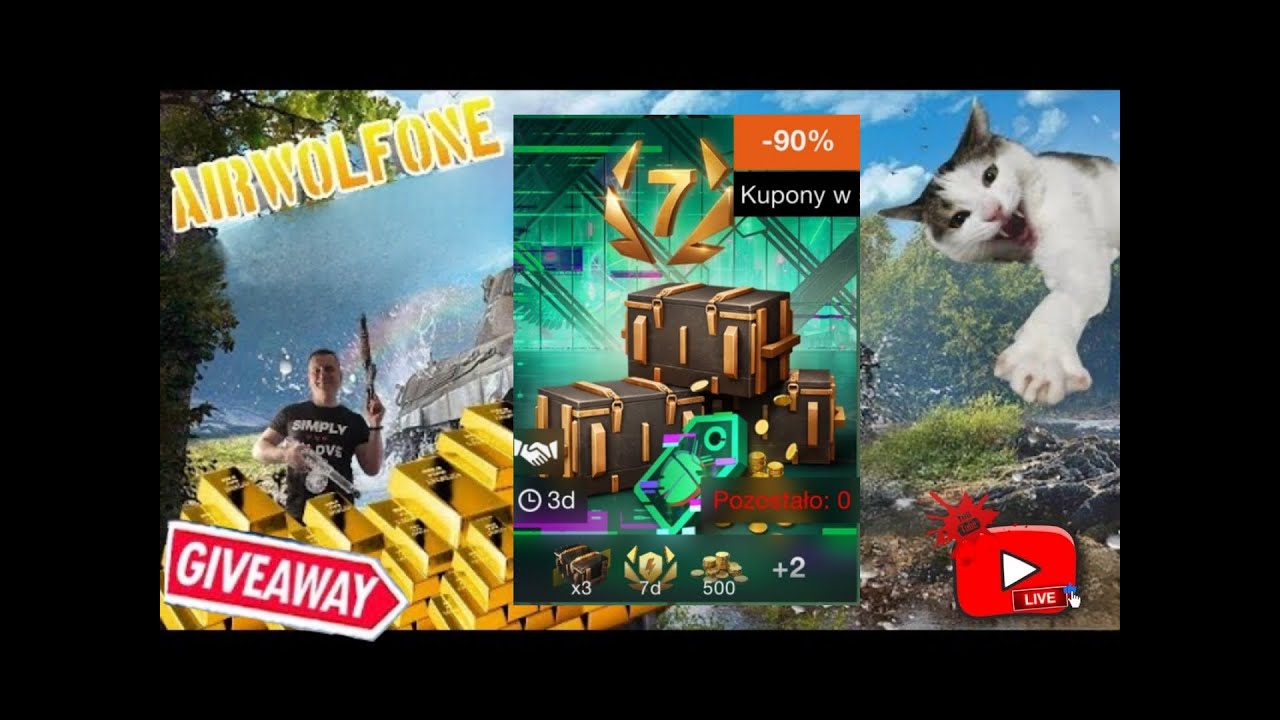 Giveaway v3 - pojemniki, zasoby - 3x win Tier VI - X - ZAPRASZAM Auuu!!! - AirWolfOne