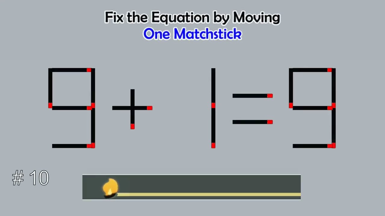 Matchstick Studio #  | Fix the math equation by moving one or two matchsticks |Logic puzzles