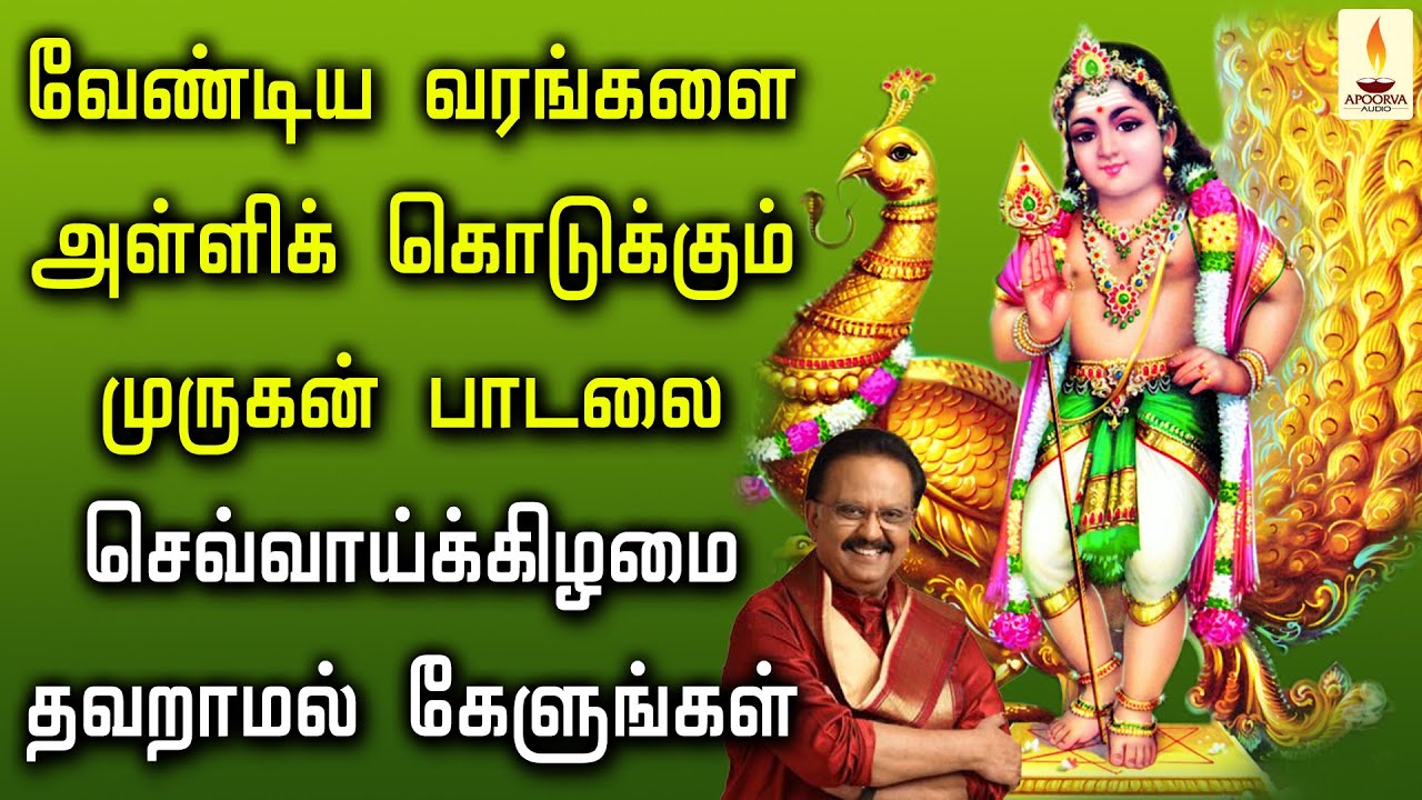 வேண்டிய வரங்களை அள்ளிக் கொடுக்கும் முருகன் பாடலை செவ்வாய்க்கிழமை கேளுங்கள்  | Apoorva Audio