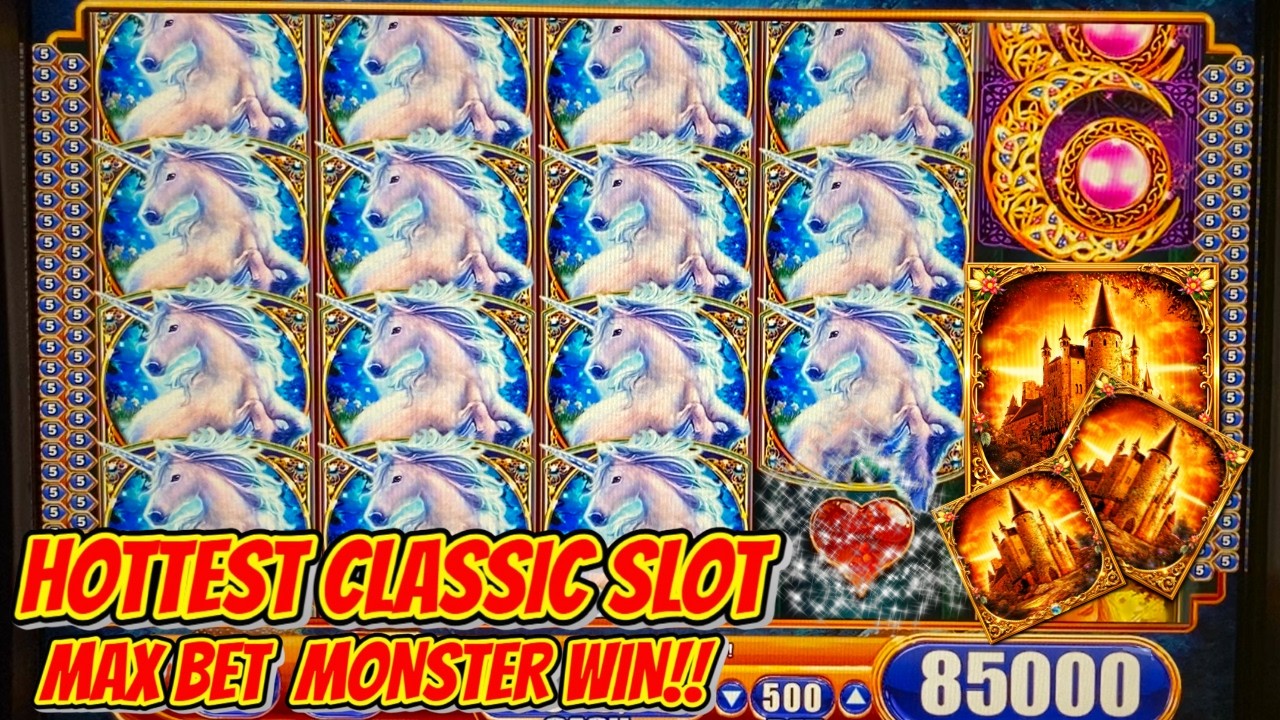 MONSTER WIN on Mystical Unicorn Slot!  WMS Classic MAX BET Live Play   INSANE FRENZY 2026!