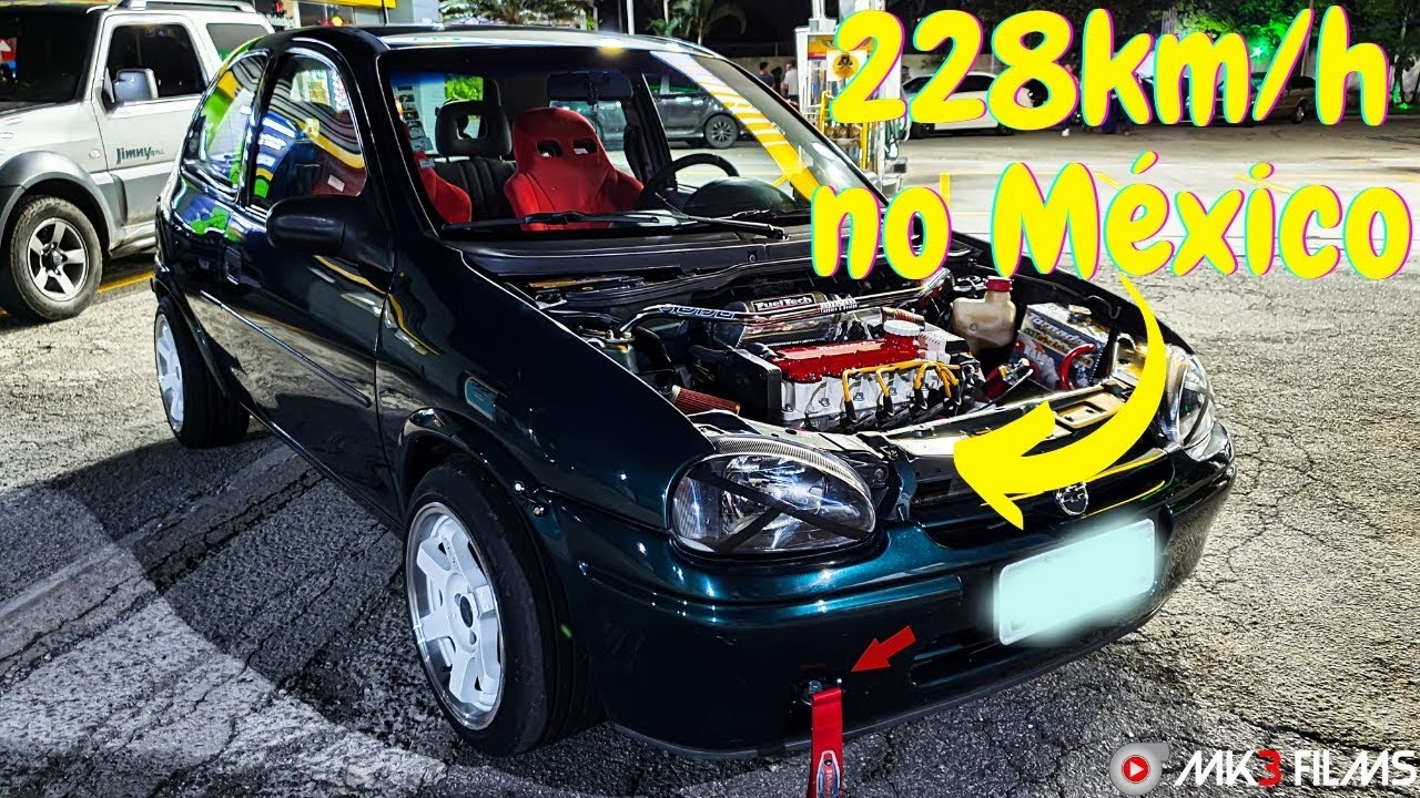 Corsa 1.6 TURBO com motor ORIGINAL, injeção ORIGINAL, turbina T2 e incríveis 200cv de roda!.