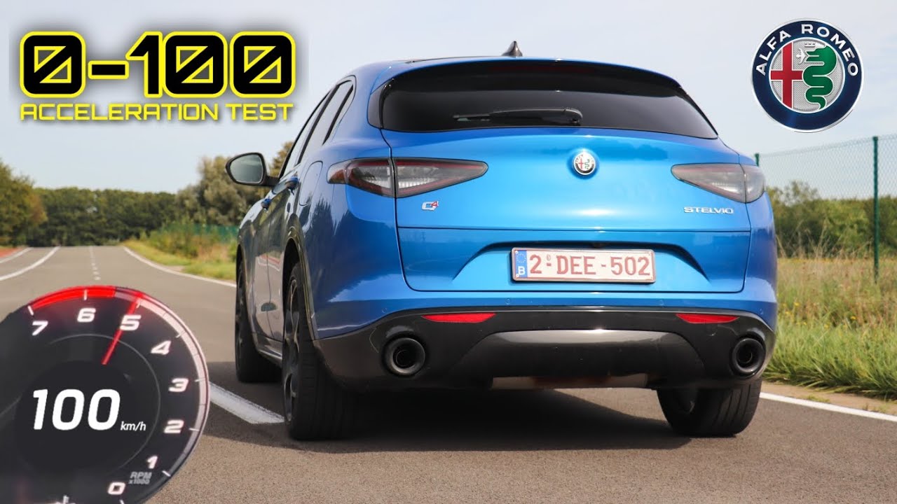 2023 Alfa Romeo Stelvio (280hp) | 0-100 Acceleration TEST & Sound CHECK!