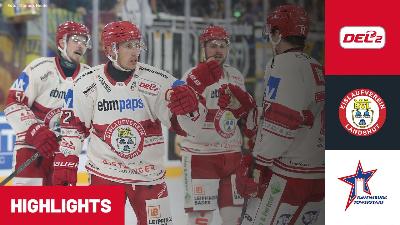 DEL2: EV Landshut vs. Ravensburg Towerstars | Highlights