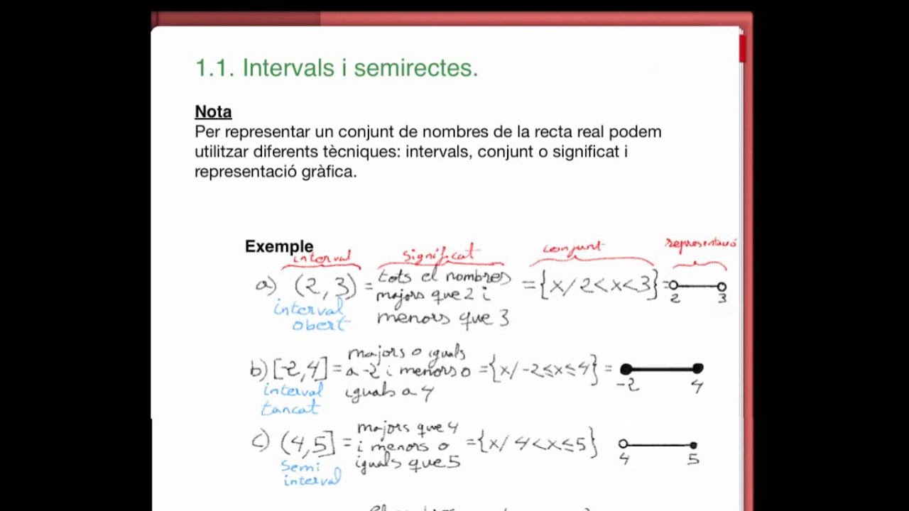 1r BAT CCSS. NOMBRE REAL. La recta real