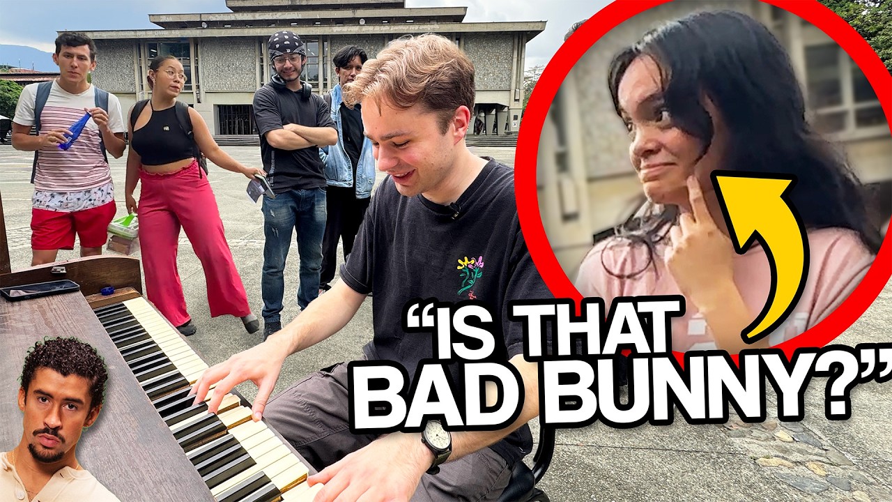 I Played BAD BUNNY Songs on Piano in Public!
