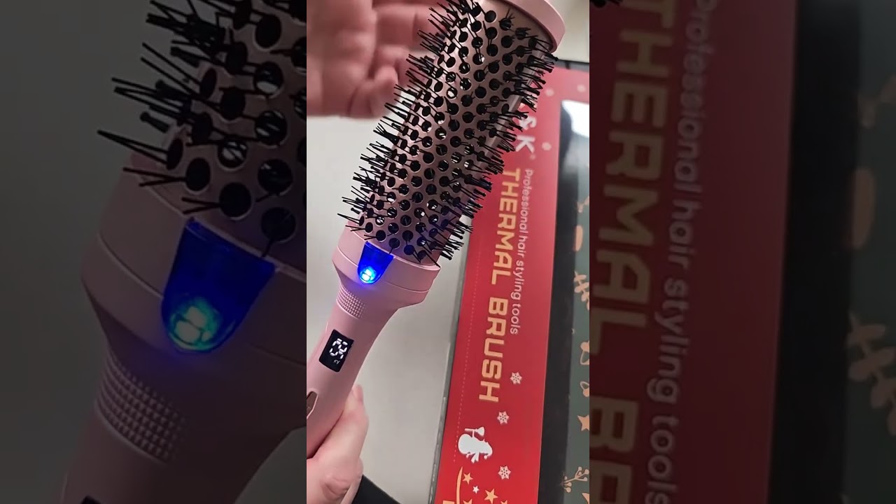 K&K 45mm Thermobürste Keratin Thermal Brush Protect Beheiztes Fass Heiße Haarbürste Ionisch Glatt Sc