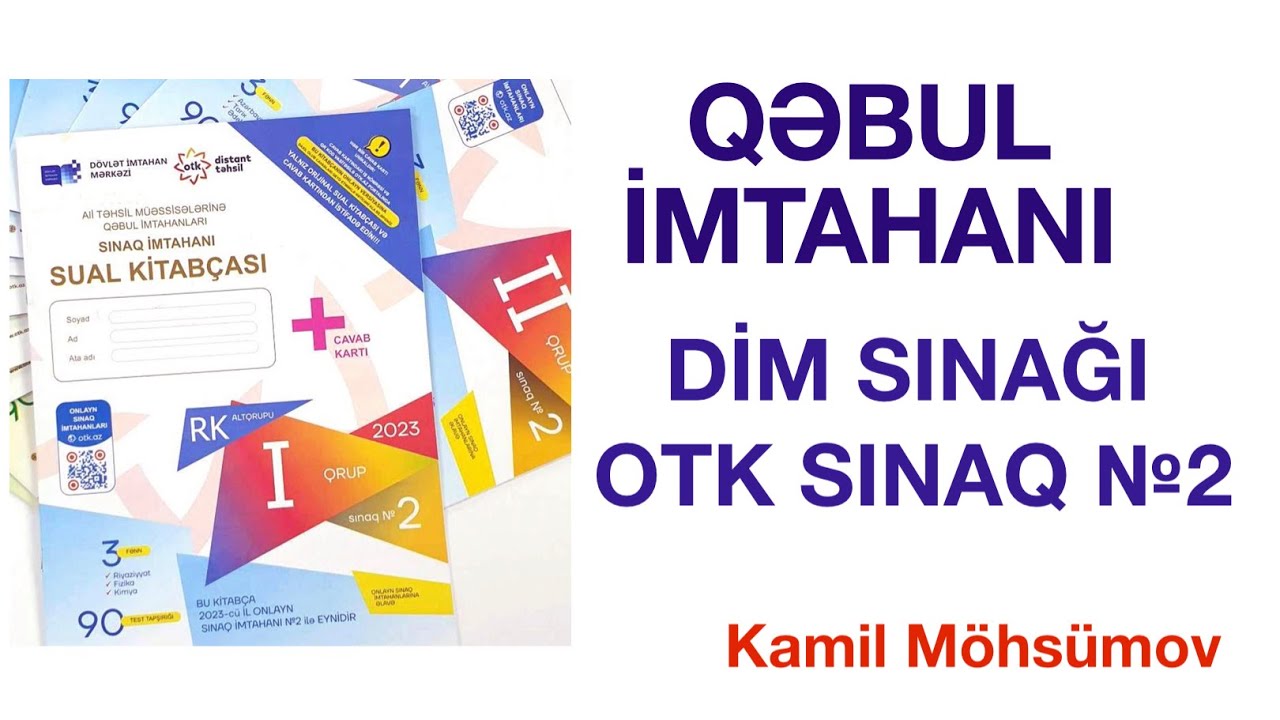 Otk 2 riyaziyyat 2023 .Blok imtahanı.2023 qəbul nümunələri. I-II qrup riyaziyyat .2023 #otk sınaq 2