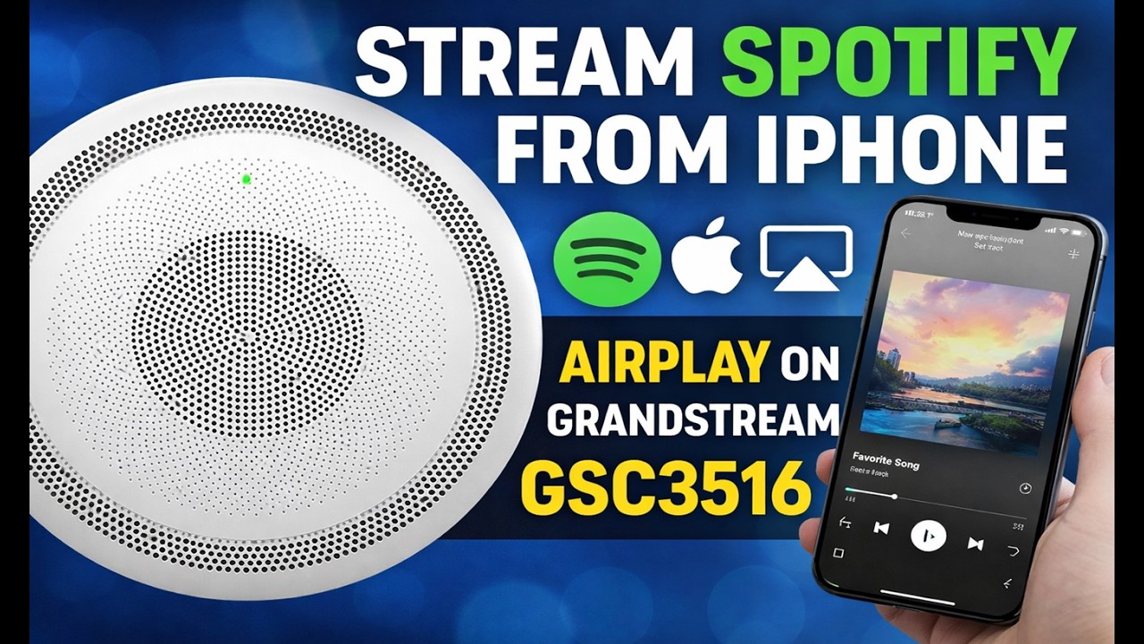 Настройка AirPlay на Grandstream GSC3516 | Легкое воспроизведение Spotify с iPhone