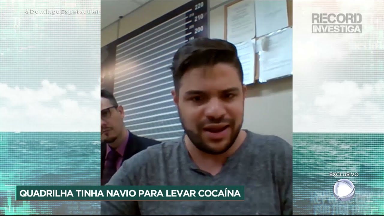 'Domingo Espetacular' mostra depoimentos de suspeitos de quadrilha de tráfico internacional de droga