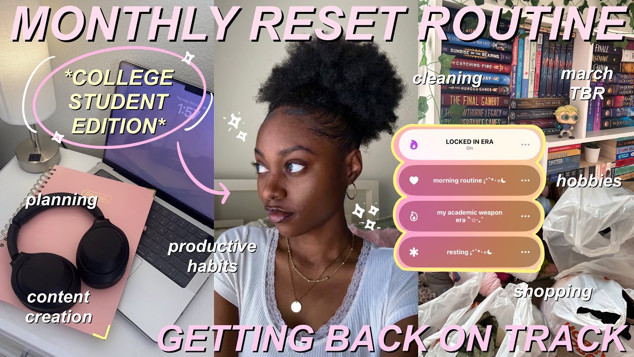 Monthly College Reset Routine 2026 | March Reset | planning, assignments, march tbr, shopping