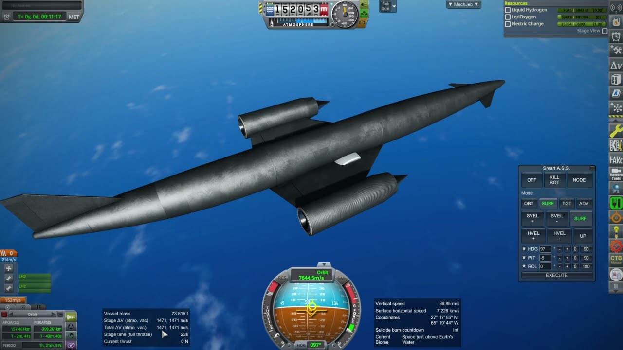 Kerbal Space Program 1.12 with RO - Skylon Initial Testing