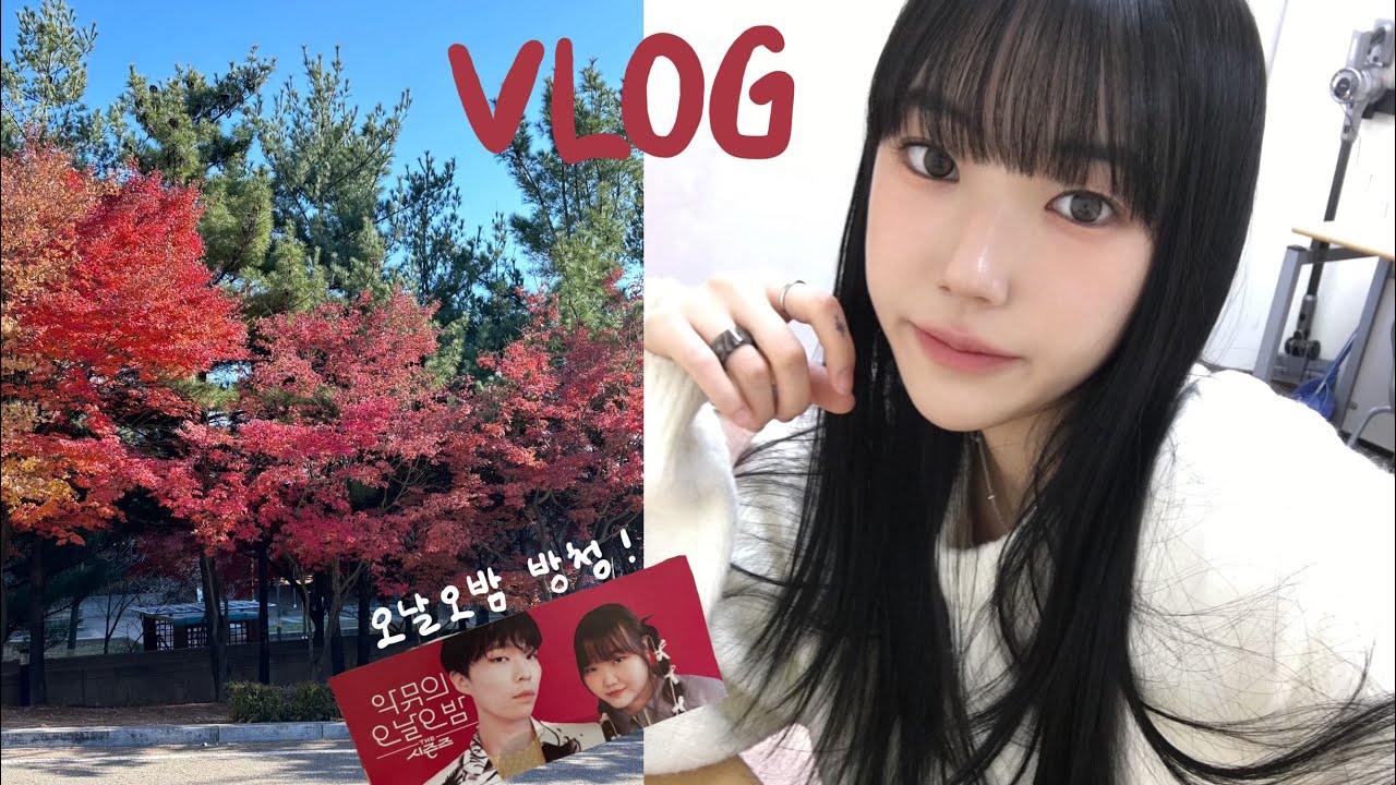 VLOG. 집에서 제일 바쁜 사람 저요 〜(^∇^〜）| 미니 겟레디윗미도 담아봄 | 악뮤의 오날오밤 방청 | 시험기간 스카 생활 시작 .. | 대학생 자취 일상 브이로그