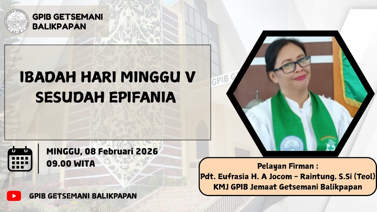 [LIVE] IBADAH MINGGU V SESUDAH EPIFANI  | GPIB 