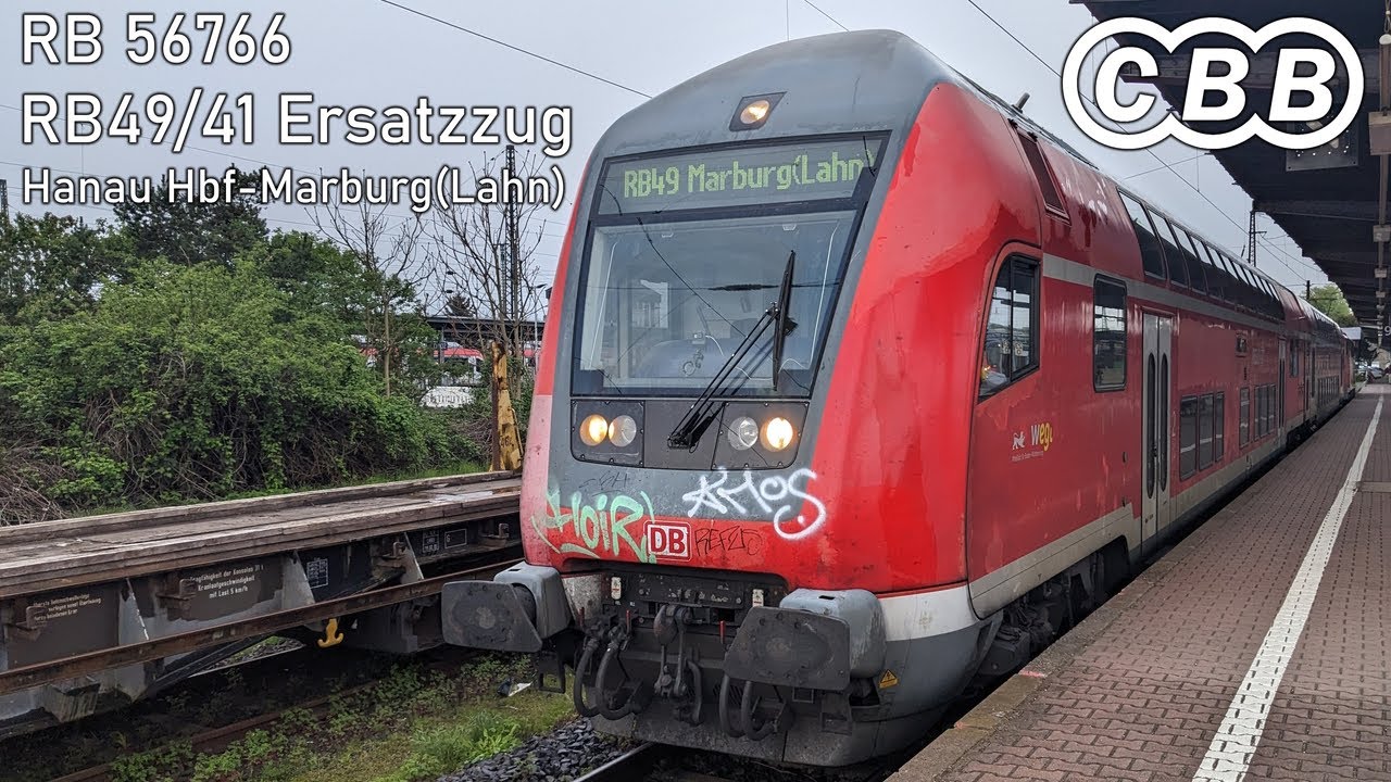 Führerstandsmitfahrt [763 DBpbzfa] RB 49/41 Hanau Hbf - Marburg(Lahn) [Centralbahn]