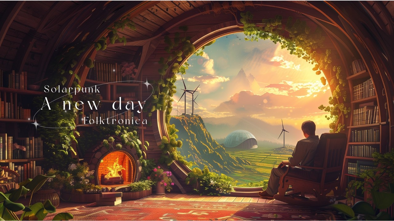 A New Day | Solarpunk Folktronica Music | Study & Heal 🌿✨#solarpunk #music #focus