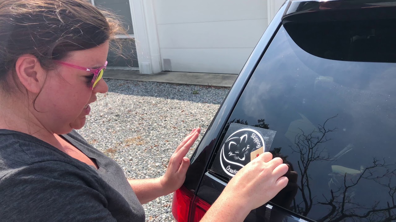 Vinyl Decal Car Window Installation