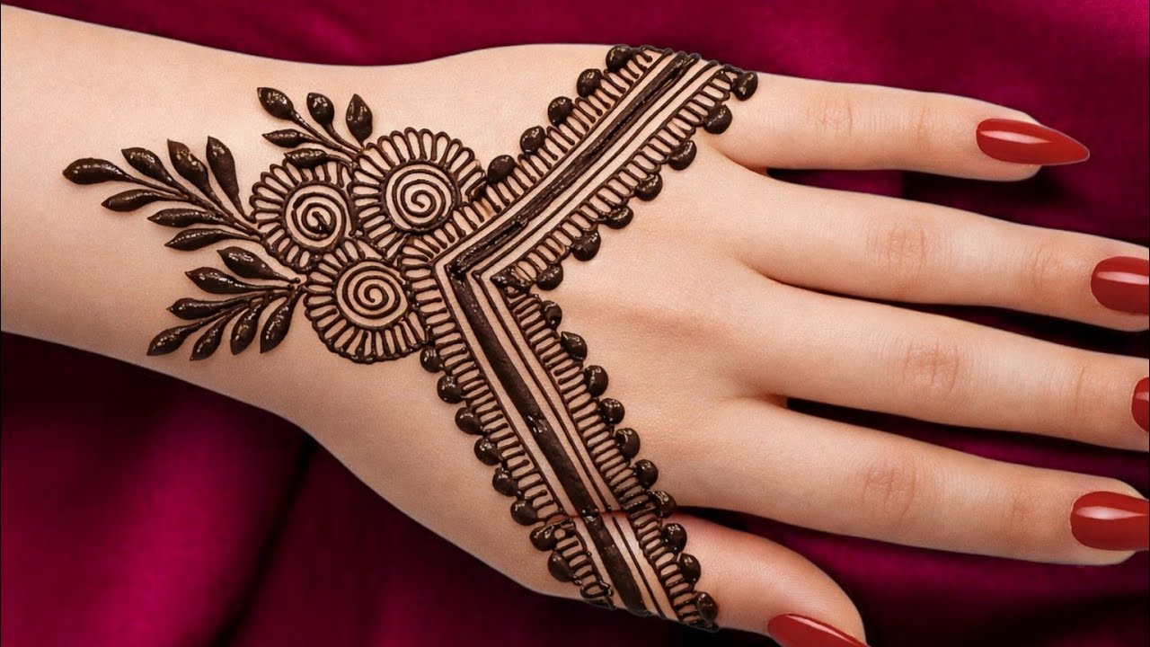 सिम्पल मेहंदी डिजाइन || Simple Mehndi ka Design || Mehndi Designs || Mehndi || mehndi Designs 