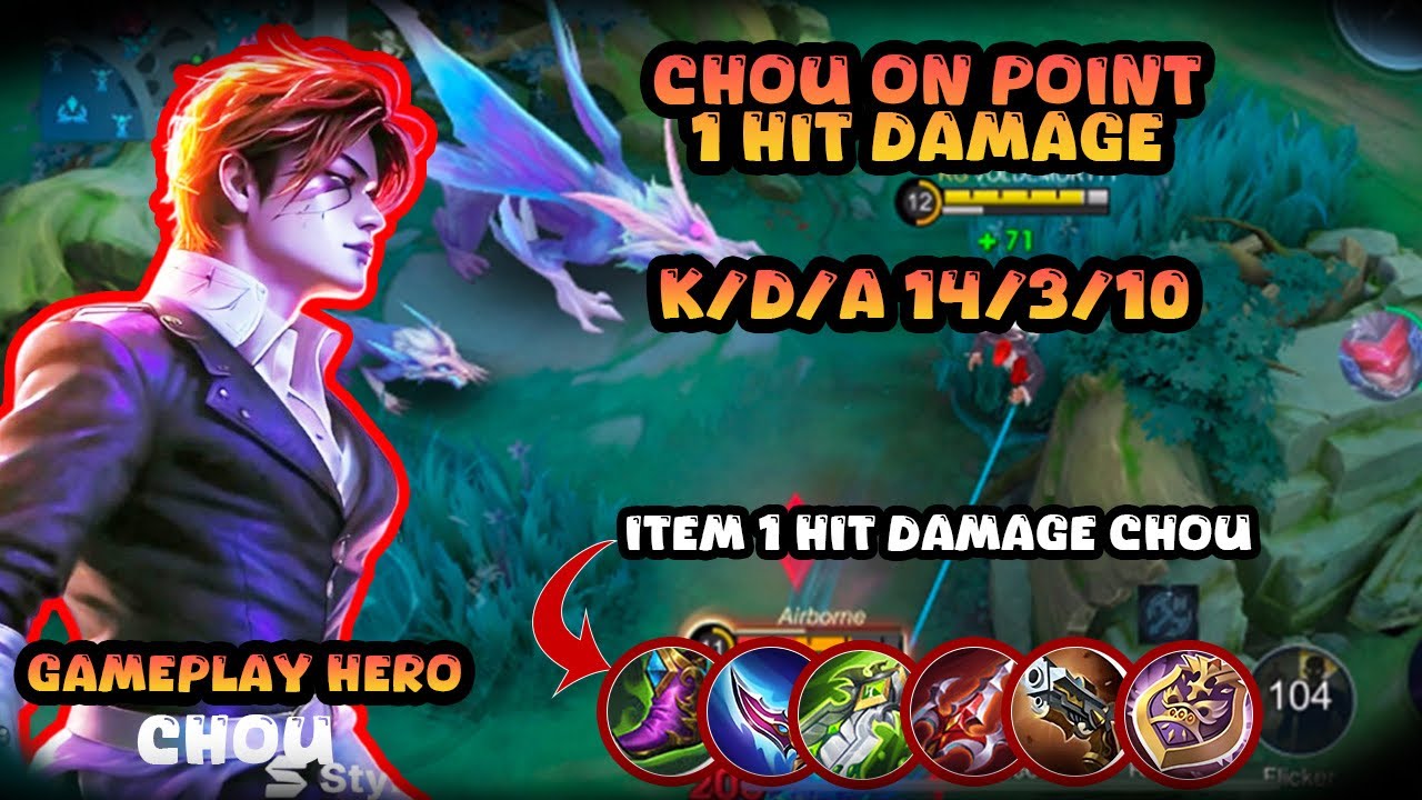 Chou 1 Hit Build !! Chou Montage !! Chou Exp Lane !! How to Use Chou ~ Mobile Legends - Mlbb