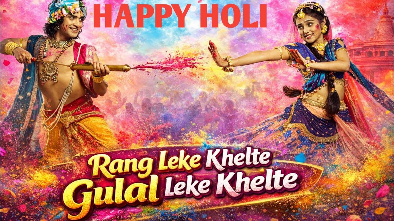 Rang Leke Khelte Gulal Leke Khelte - (HD) | Radha Sang Holi Nanadlal Khelate | Special Holi Song