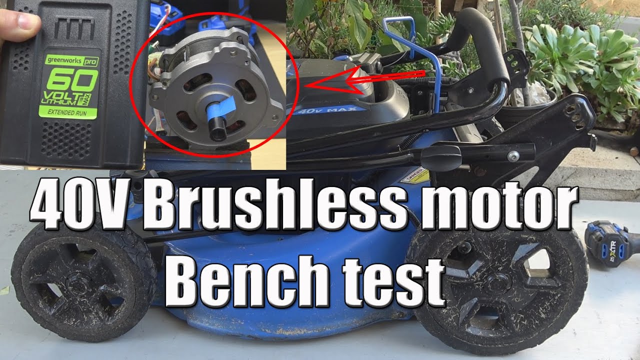 Teardown: Kobalt 40V Brushless lawn mower & Bench test 40V Brushless motor for EV