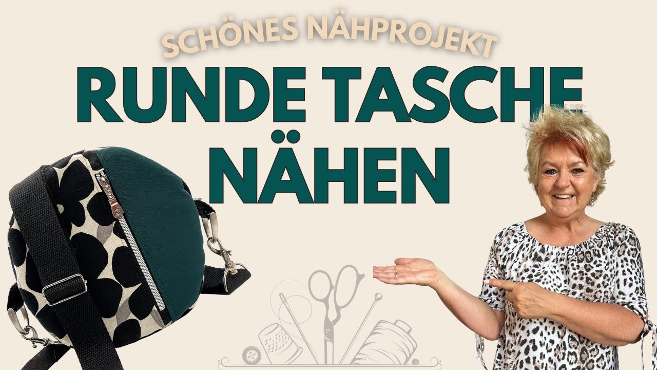 Runde Crossbodybag nähen – modern, praktisch & stilvoll! ✂️Runde Tasche