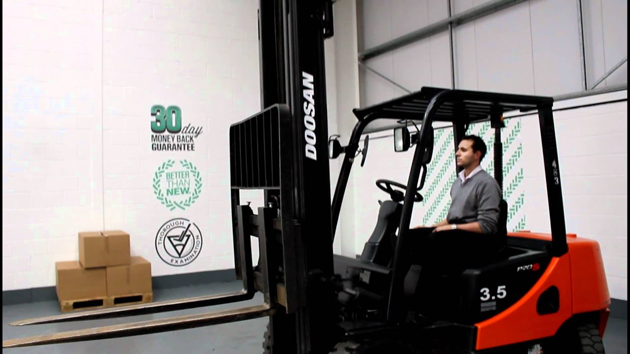 463 Doosan Diesel 3500KG Used Counterbalance Forklift Truck.MOV