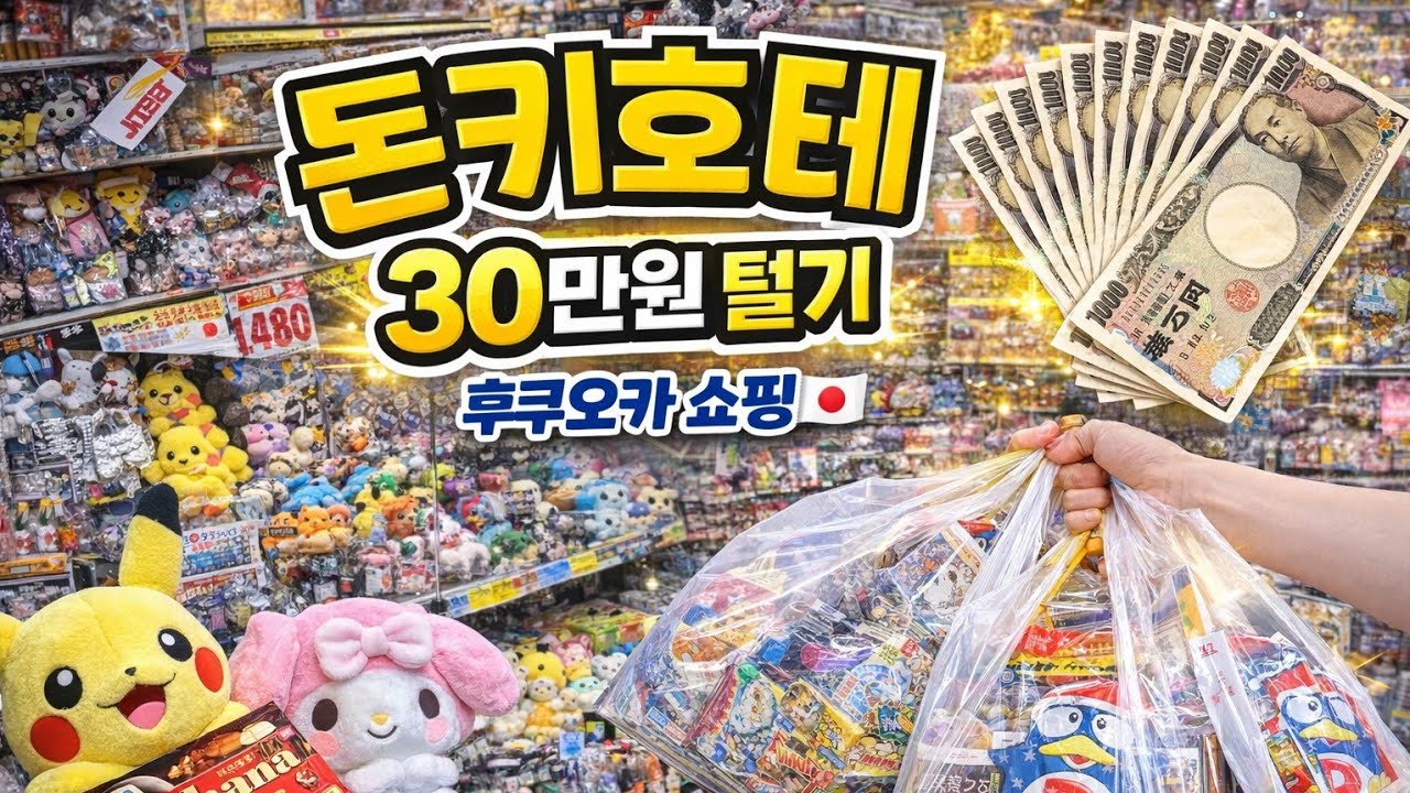 후쿠오카 돈키호테 30만원 탕진 (애니메이션 만화 캐릭터 굿즈 상품 / 소품 / 일본 잡화 / 일본 과자 / 일본 화장품 / 일본 생필품 / 100엔 샵 ) 오타쿠 덕질 여행 코스