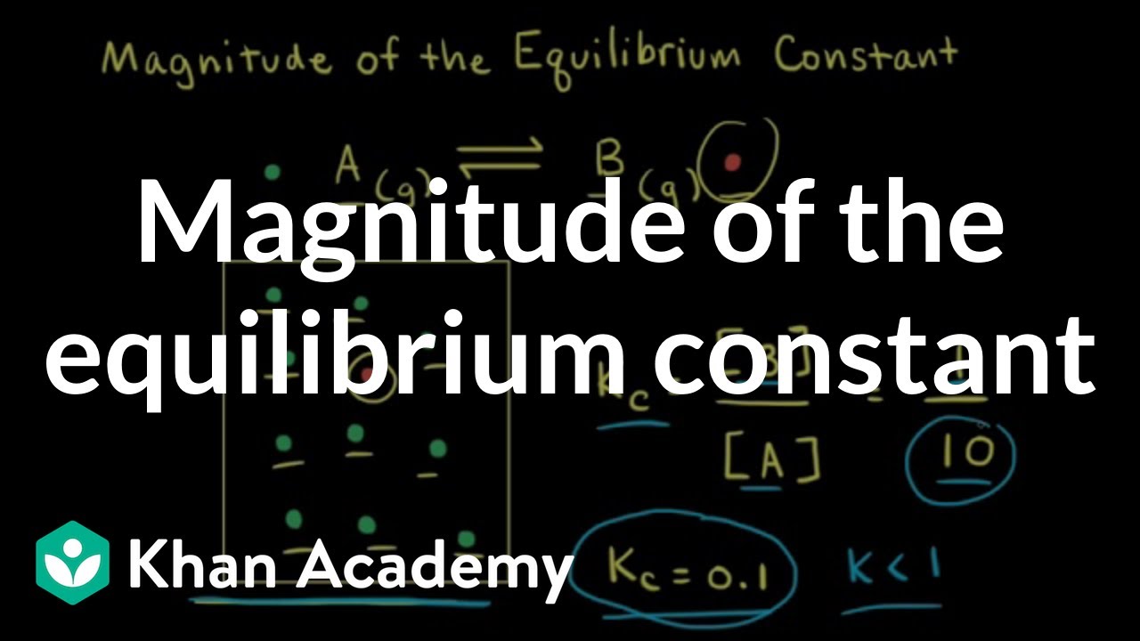 Magnitude of the equilibrium constant | Equilibrium | AP Chemistry | Khan Academy