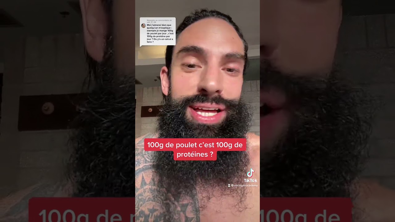 100 g de poulet, c'est 100 g de protéines ! 