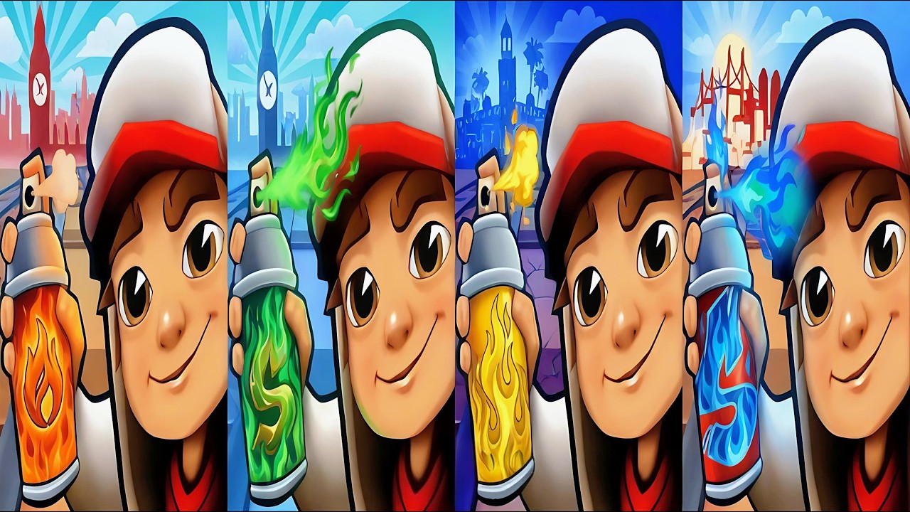 Subway Surfers : London Lucky Creatures 2026 🆚 London 2023 🆚 Marrakesh 2024 🆚 Istanbul 2024 