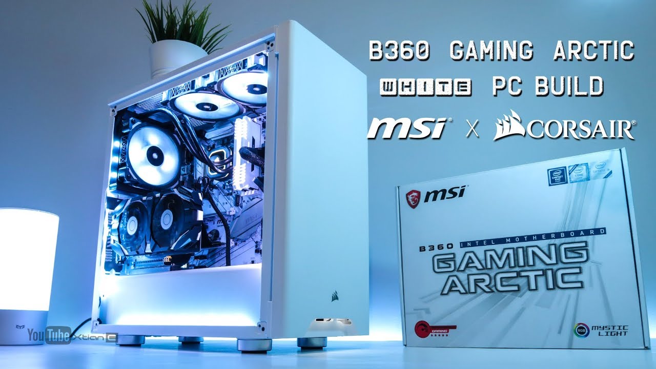 MSI B360 Gaming Arctic White PC Montage Build ft. Corsair 275R White & MSI GTX 1060 3GT OCV2