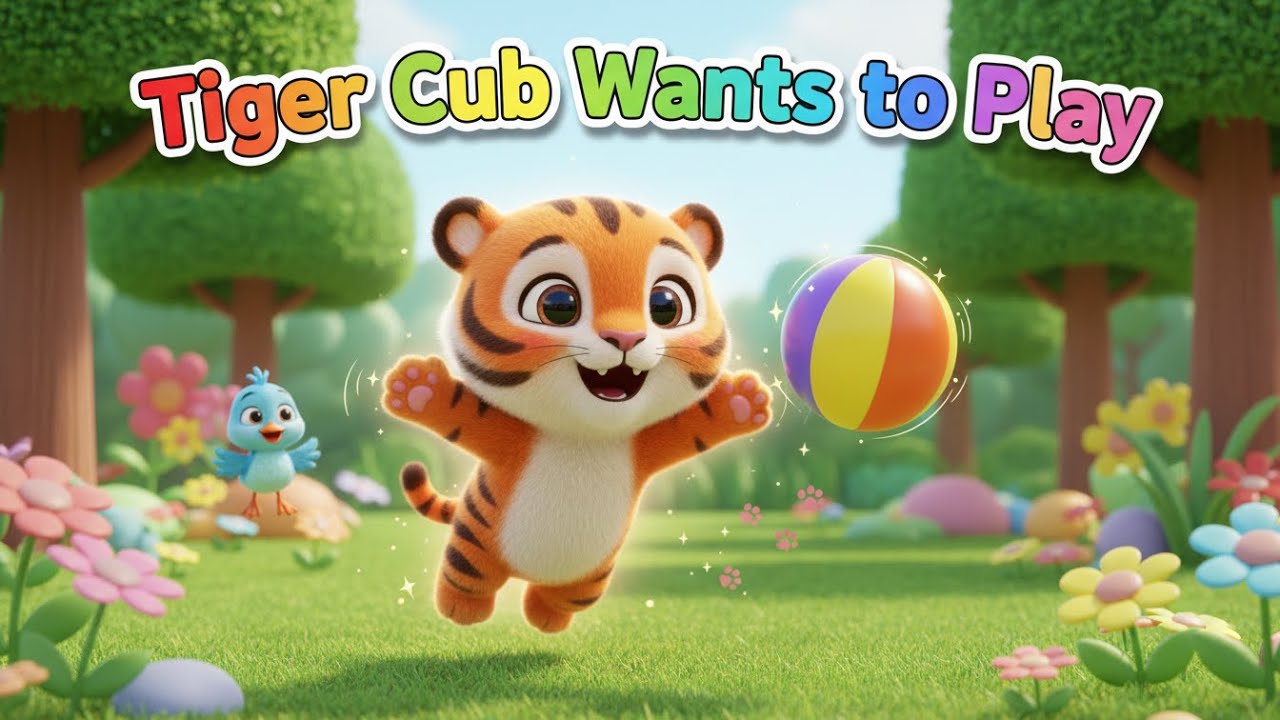 Tiger Cub Wants to Play – Nursery Rhyme, Toddler Learning, Jungle Fun, and Animal Adventure