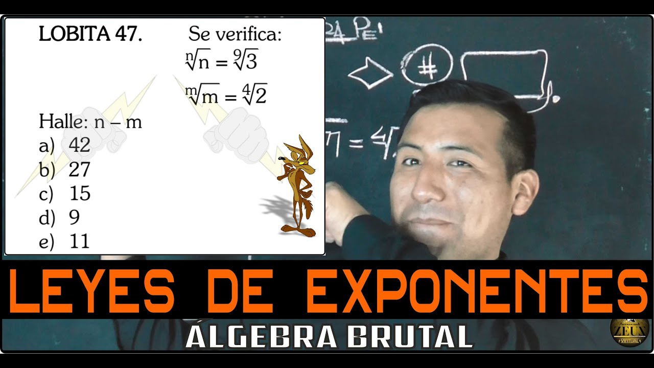 LEYES DE EXPONENTES - &Aacute;LGEBRA - Ejercicio # 1 - NUEVO 2021