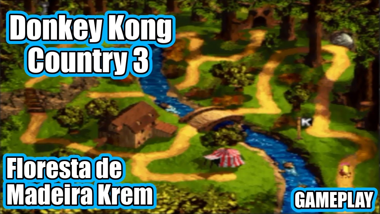 Donkey Kong Country 3 (SNES, 1996) - Floresta de Madeira Krem [Gameplay/Walkthrough]
