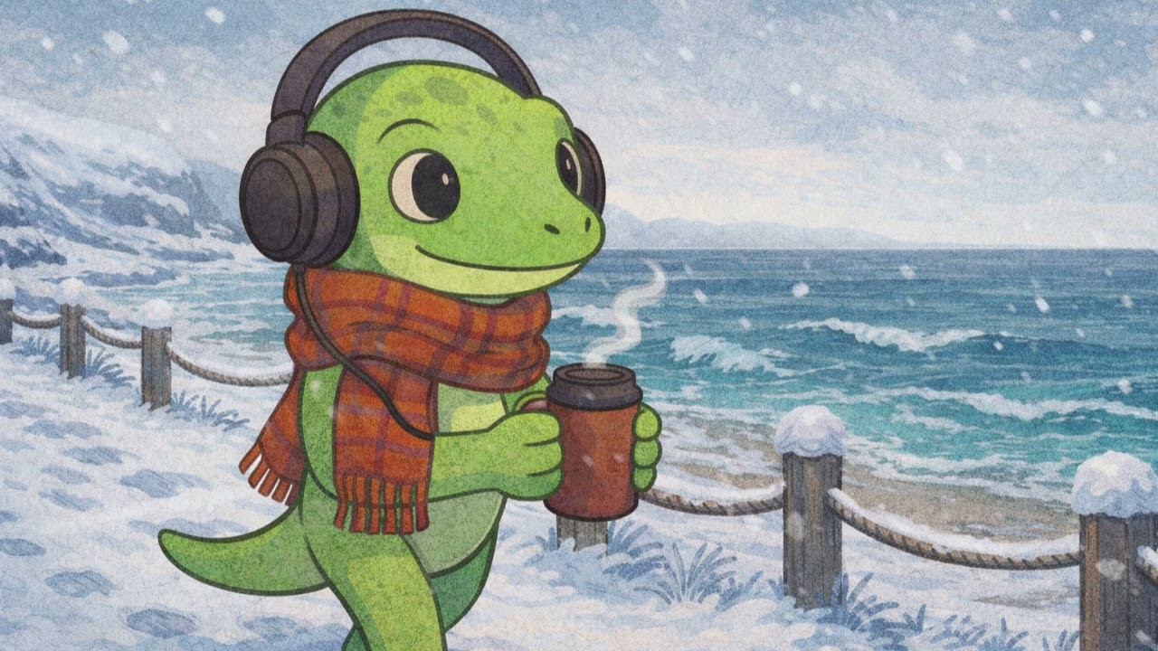 Gecko Beachside Walk 🦎🌊 | Chill Lo-Fi Beats & Ocean Breeze Vibes | Ambientlearn