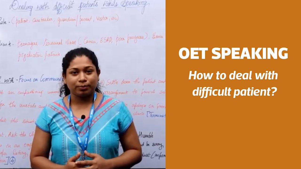 How to deal with difficult patient while speaking? OET Coaching Kerala, Karnataka
