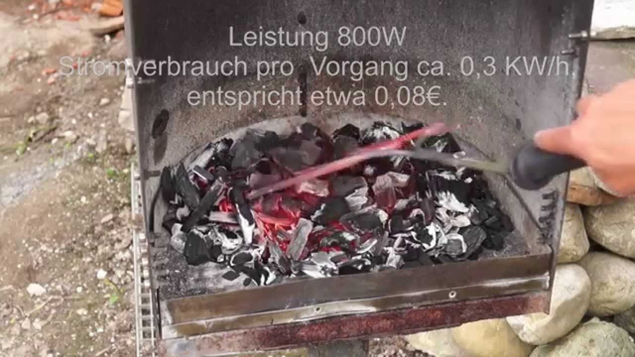 Test eines elektrischen Grillanz&uuml;nders