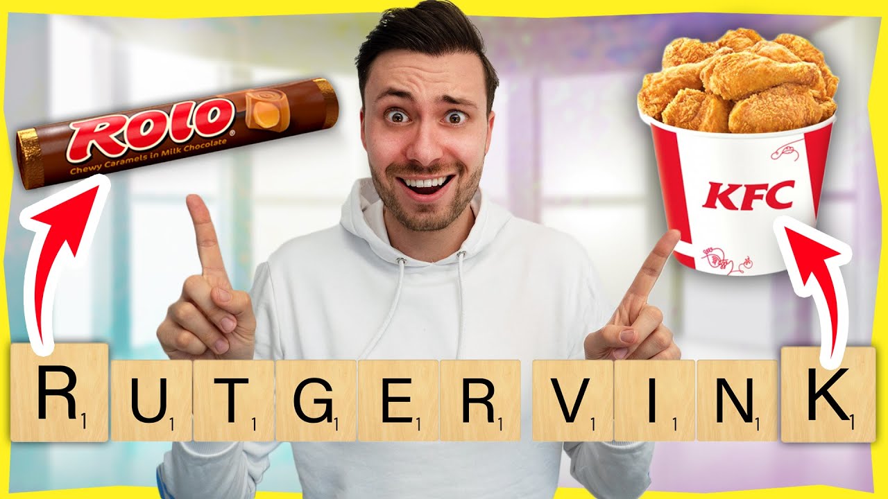 1 DAG ALLES ETEN MET DE LETTERS VAN MIJN NAAM! | *Challenge*