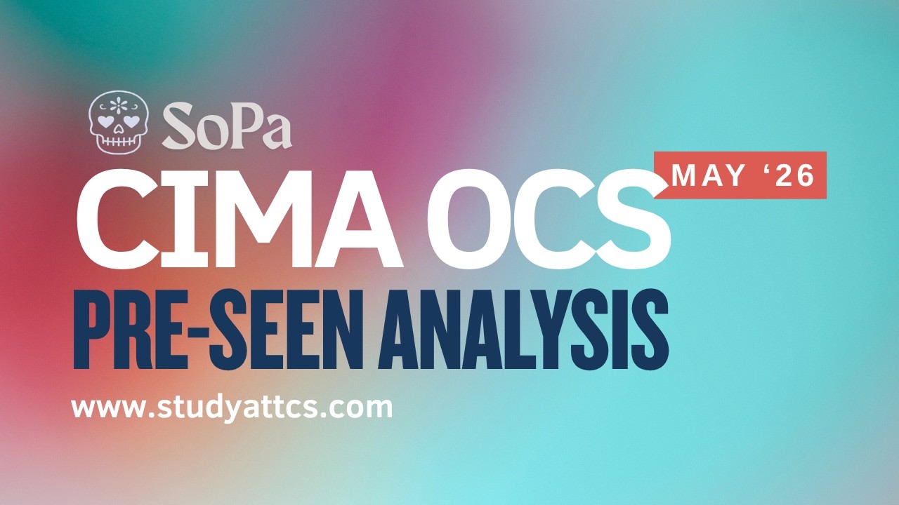 CIMA OCS May '26 Preseen Analysis: SoPa
