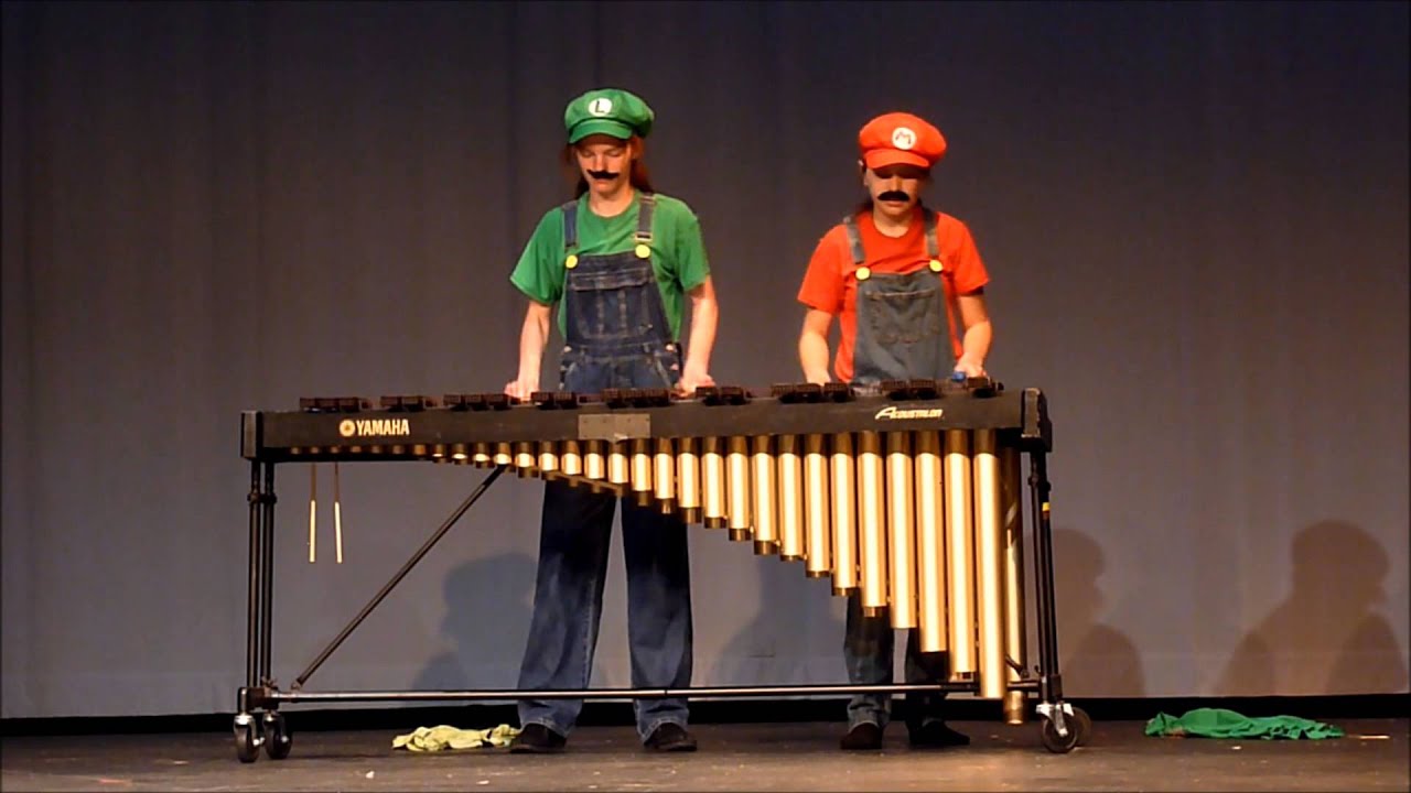 Super Mario Bros Theme Song on Marimba