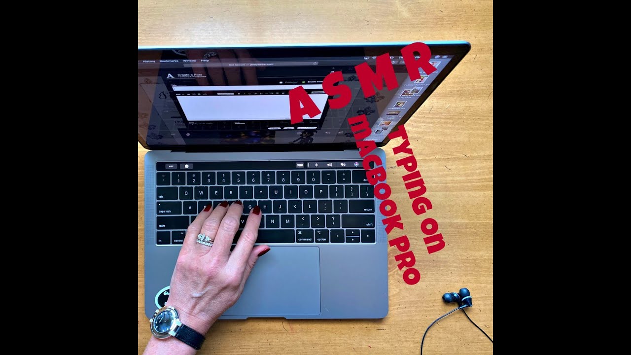 ASMR | typing on MacBook Pro | relaxing tapping sounds | keystroke sounds | no talking