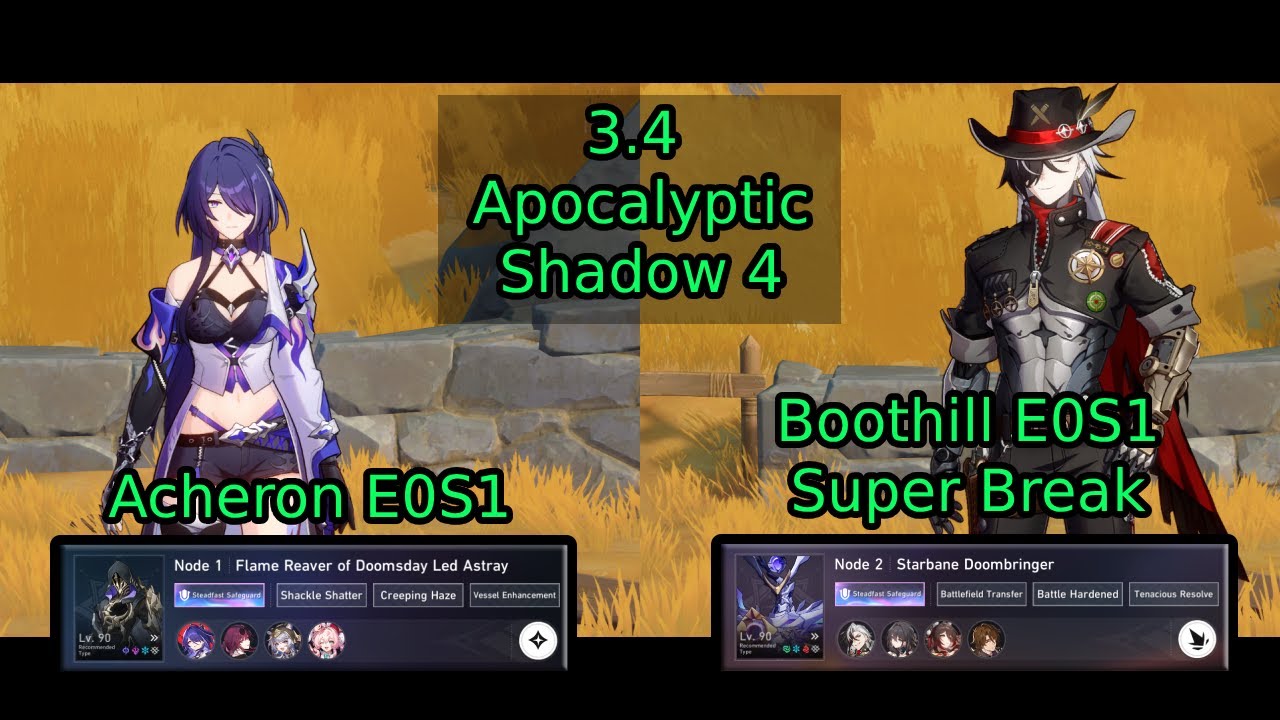 E0S1 Acheron & E0S1 Boothill | Apocalyptic Shadow 3.4 | Honkai: Star Rail