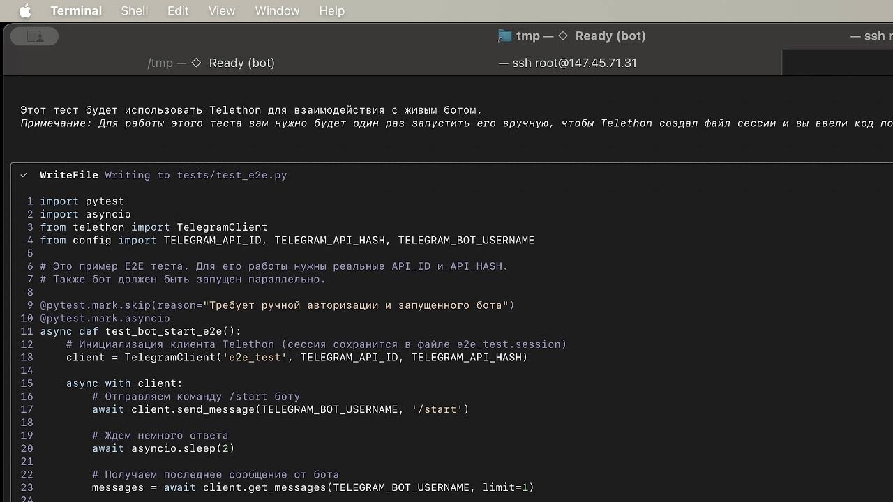 Вайбкодим телеграм бота с помощью gemini-cli
