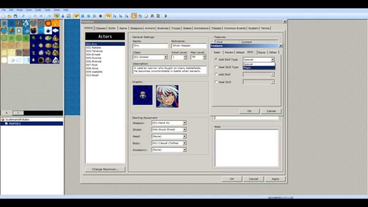 RPG Maker VX Ace Tutorials - (SE02 E2) Database #1 - Actors