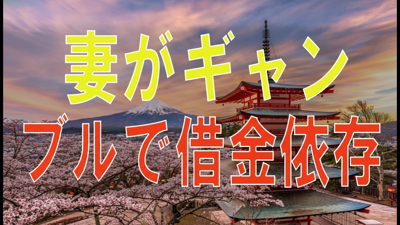 【テレフォン人生相談】 妻がギャンブルで借金依存!離婚決意するがタイミング迷う50才夫!