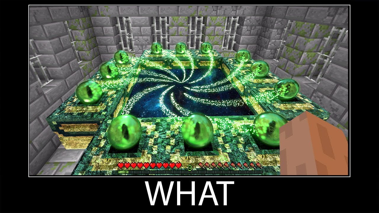 Minecraft wait what meme part 72 realistic minecraft end portal