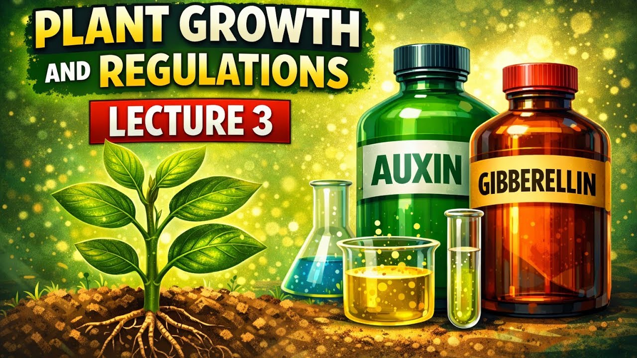 Plant Growth and Regulations | Auxin & Gibberellin Explained 🔥 | Lecture 3 | NEET 2026 Important