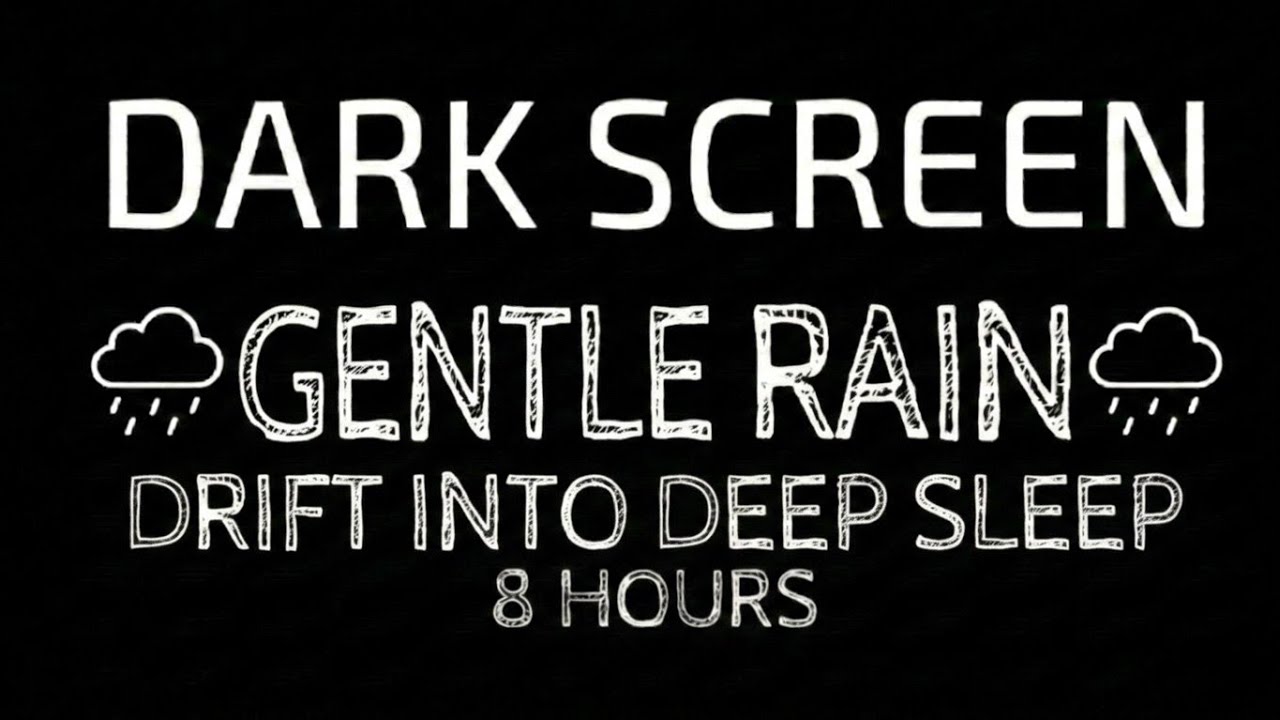 Drift Into Deep Sleep Tonight | Gentle Rain Sounds for Sleep (8 Hours) | Black Screen