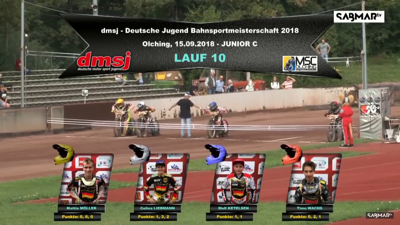Speedway Celina Liebmann, Olching German Youth Championship, helmet color withe
